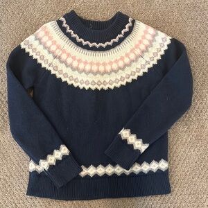 J. Crew Crewcuts navy cotton sweater, size medium